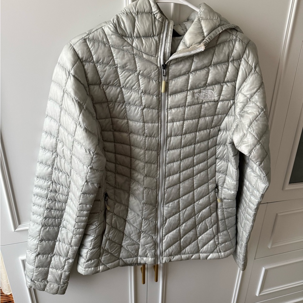 The North Face Metallic Gray Quilted Jacket